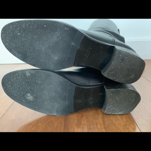 J. Crew | Black leather knee high boots w/ zippers - Picture 5 of 9